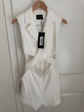 DO+BE White Strapless Cutout Romper Dress